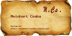 Meinhart Csaba névjegykártya